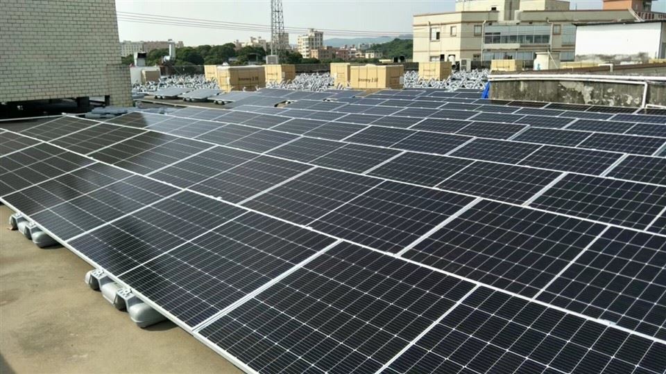 flat roof solar frame_